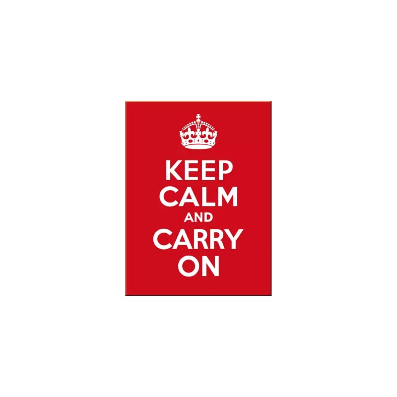 Magnes na lodówkę 6x8cm Keep Calm and Carry On
