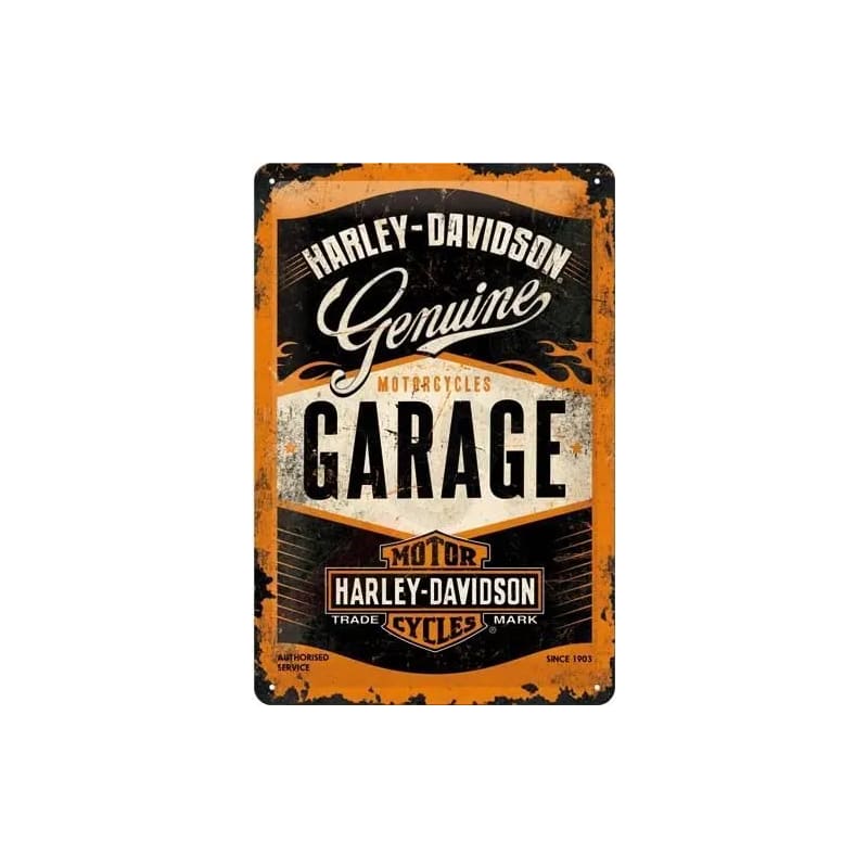 Plakat blaszany 20x30cm Skarbonka beczka Service pasuje do Harley Davidson Garage
