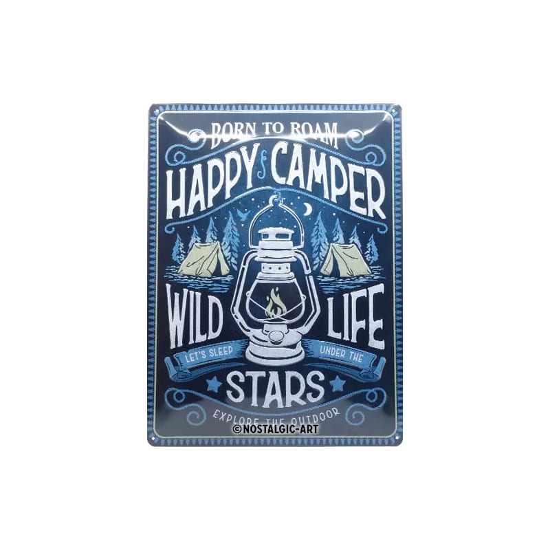 Plakat blaszany 30x40cm Happy Camper