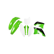 Komplet plastików UFO Kawasaki KXF 450 10-11 zielony biały czarny