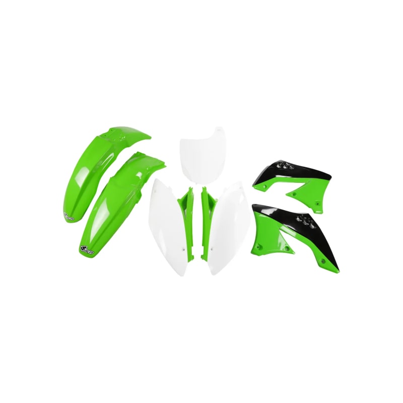 Komplet plastików UFO Kawasaki KXF 450 10-11 zielony biały czarny