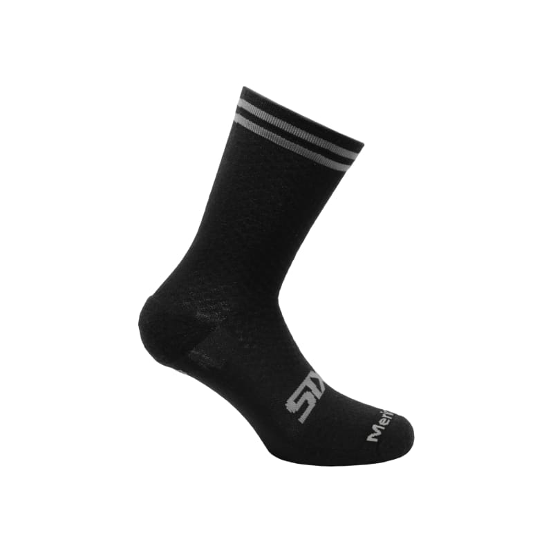 Skarpetki SIXS Short Merinos Winter - Black