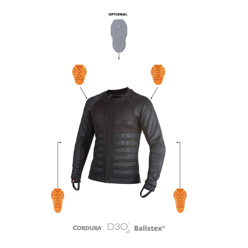 Bluza motocyklowa z ochraniaczami Pando Moto Commando UH