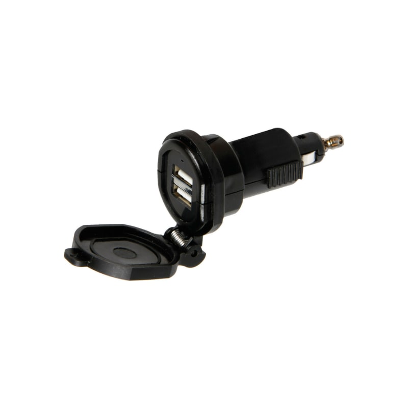 LAMPA Din-Tech, 2 porty USB: Ładowarka Din - szybkie ładowanie - 2700 mA - 12/32