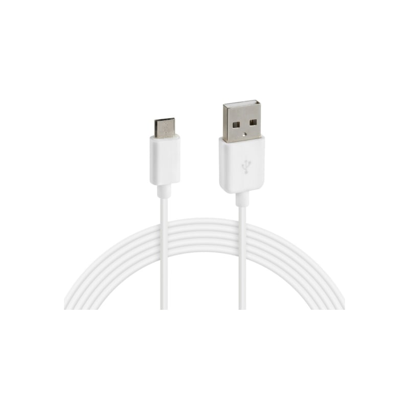 LAMPA Przewód USB > Micro USB - 100 cm - Biały