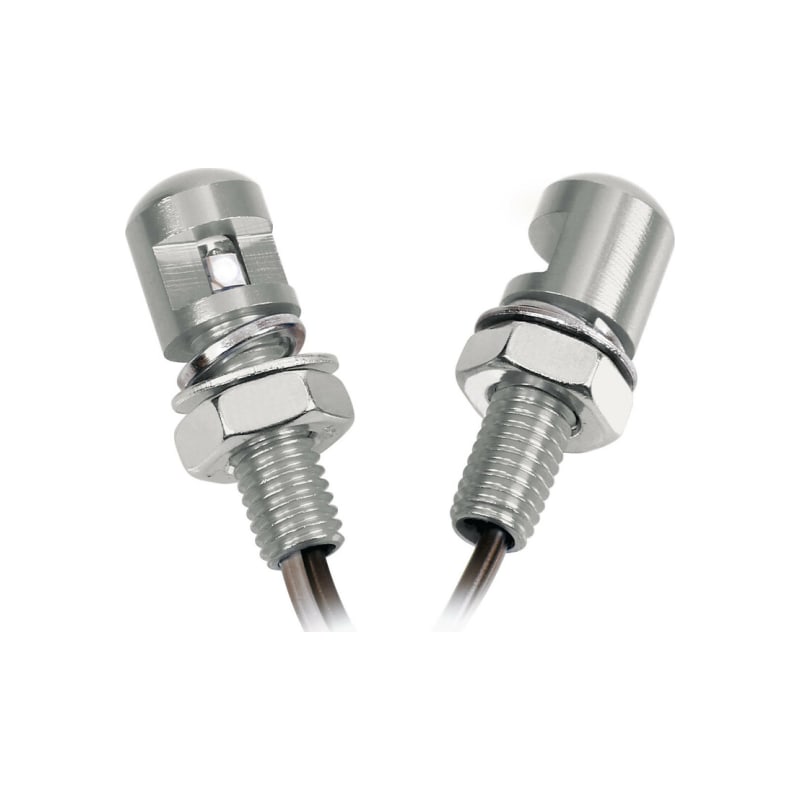 LAMPA Śruby led, niebieskie światło, 2 szt - aluminium