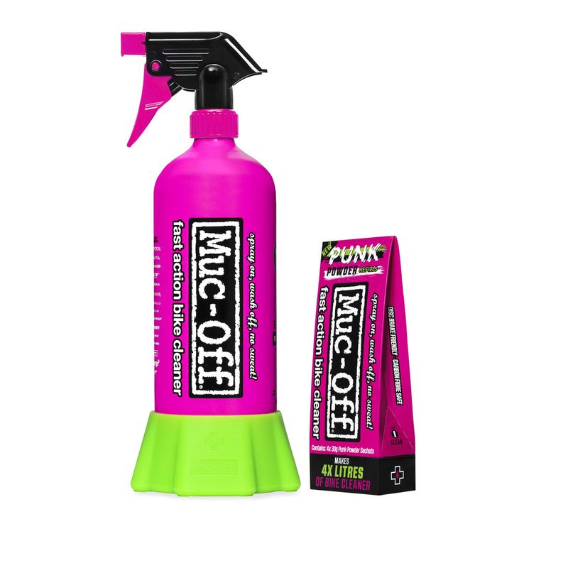 Środek do czyszczenia motocykla Muc-Off Punk Powder 4x1L + butelka aluminiowa